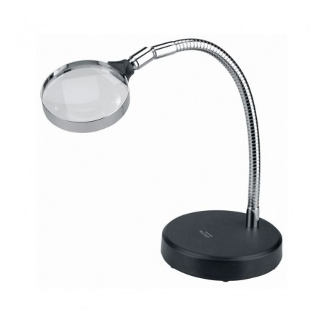 Lupă de lucru Schweizer cu suport de masă, 2.5x/Ø90mm, biconvexă (60023)