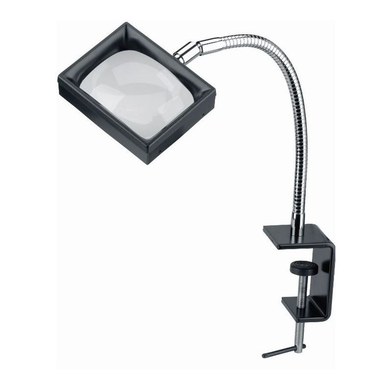 Schweizer Magnifying glass Work stand magnifier Synthetic material table clamp, 3x/100x75mm, aspheric (60026)