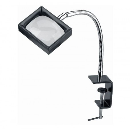 Schweizer Magnifying glass Work stand magnifier Synthetic material table clamp, 3x/100x75mm, aspheric (60026)