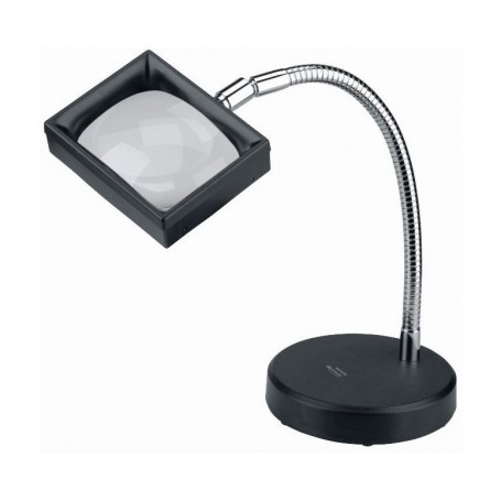 Schweizer Magnifying glass Work stand magnifier Synthetic material table base, 3x/100x75mm, aspheric (60025)