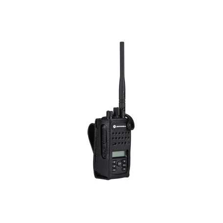 PMLN5863A Ekranlı Telsiz için 3 İnç Sabit Kemer Halkalı Motorola Sert Deri Taşıma Kılıfı