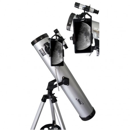 Seben 76-700 Reflektor-Teleskop + Smartphone-Kamera-Adapter-Halterung DKA5 (59860)