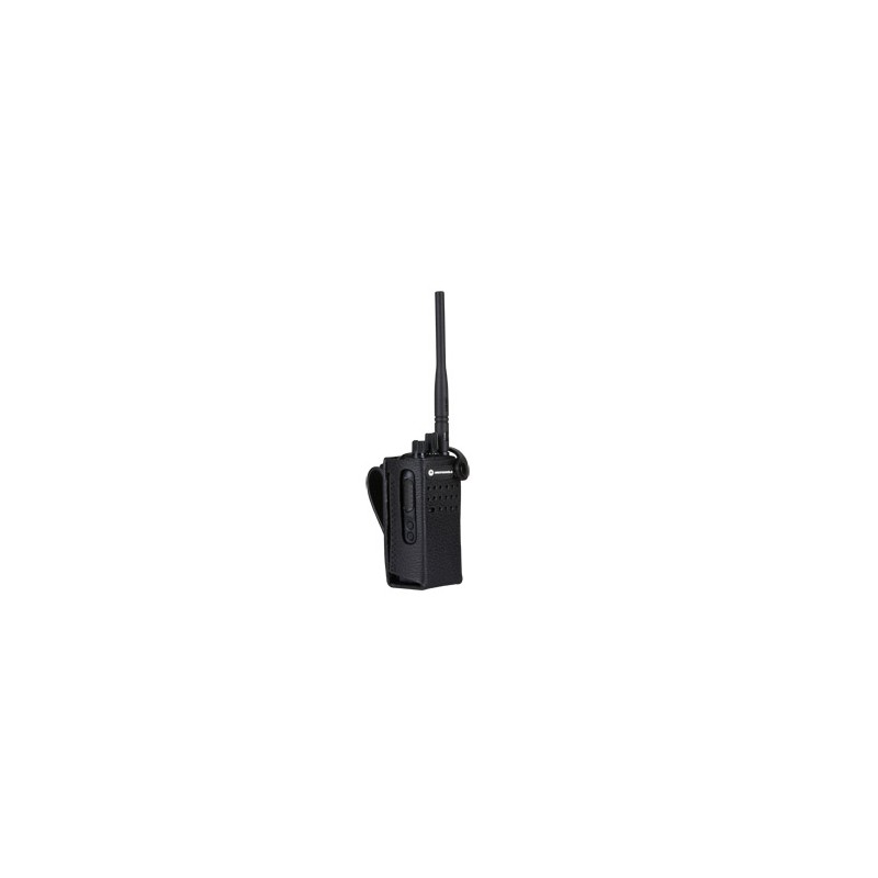 PMLN5864A Motorola Hard Leather Carry Case with 3-inch Fixed Belt Loop for Non-Display Radio