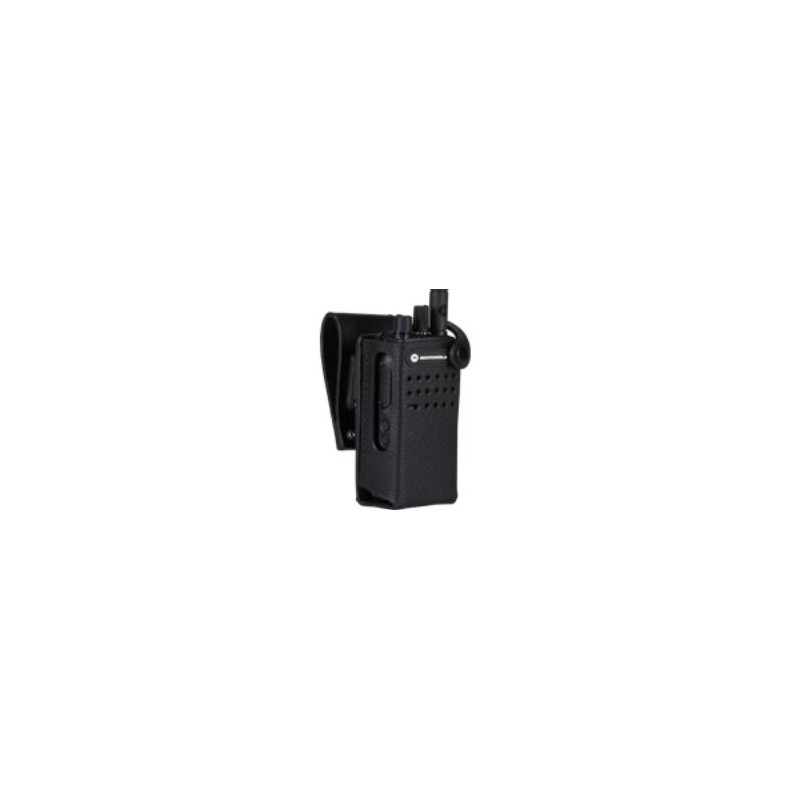 PMLN5866A Motorola Hard Leather Carry Case with 3-inch Swivel Belt Loop for Non-Display Radio
