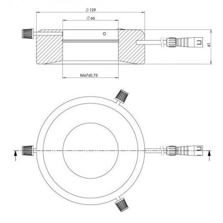 StarLightオプトエレクトロニクス RL12-18s B、青色（470 nm）、Ø 66mm（58863）
