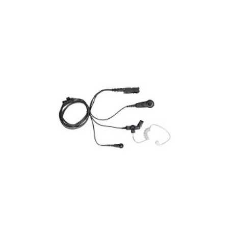 PMLN6754A Motorola Auricular de Vigilância de 3 Fios com Microfone/PTT Combinado (Preto)