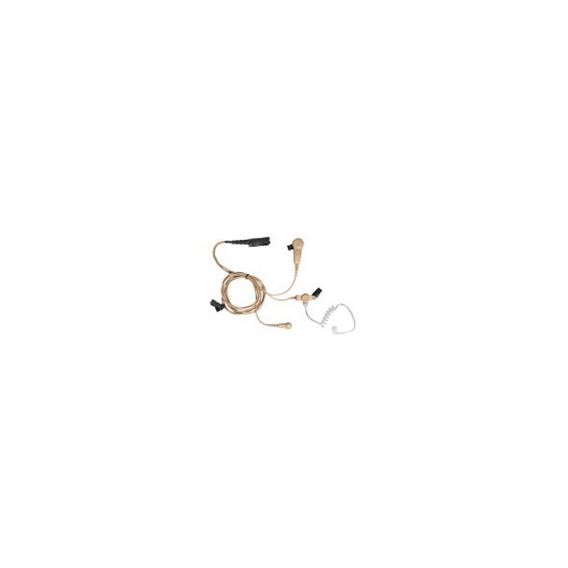 PMLN6755A Motorola 3-tråds overvåkingsørepropp med kombinert mikrofon/PTT (Beige)