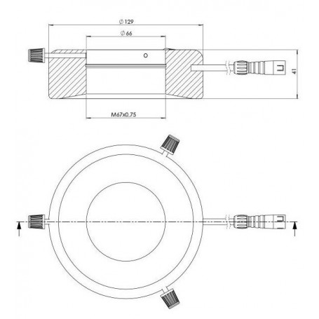 StarLight Opto-Electronics RL12-10s A, gul (590 nm), Ø 66mm (58871)