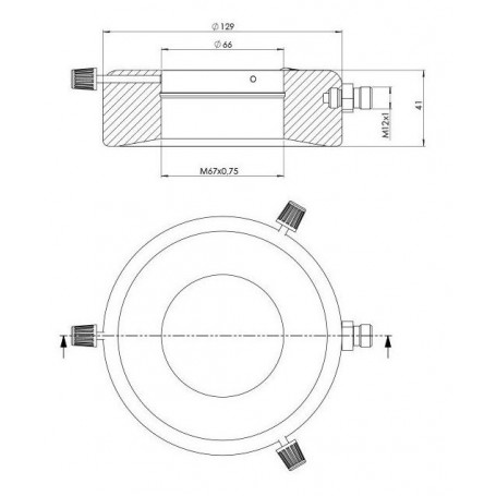 סטארלייט אופטו-אלקטרוניקס RL12-10s-24V G, ספוט, ירוק (528 ננומטר), תקע M12 (4 פינים), Ø 66 מ"מ (58928)