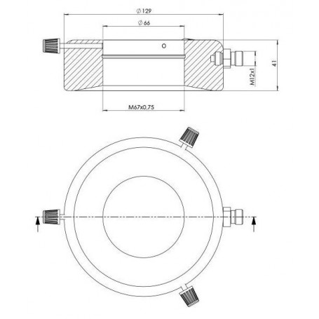 StarLight Opto-Electronics RL12-10s-24V NW, spot, putih natural (4.000 K), colokan M12 (4-pin), Ø 66mm (58920)