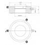 StarLight Opto-Electronics RL12-10s-24V WW, สปอต, แสงสีขาวอบอุ่น (3000K), ปลั๊ก M12 (4 พิน), Ø 66 มม. (58924)