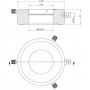 StarLight Opto-Electronics RL12-10s-24V B, σημείο, μπλε (470 nm), βύσμα M12 (4 ακίδων), Ø 66mm (58931)