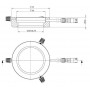 StarLight Opto-Electronics RL4-66 B, синий (470 нм), Ø 66 мм (58865)