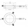StarLight Opto-Electronics RL4-74 B, màu xanh dương (470 nm), Ø 74mm (58910)
