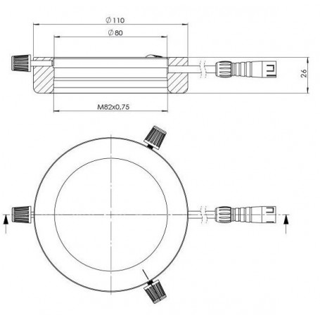 StarLight Opto-Electronics RL5-80 PW, bianco puro (6500K), Ø 80mm (58827)