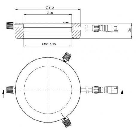 StarLight Opto-Electronics RL5-80 R, red (620 nm), Ø 80mm (58848)