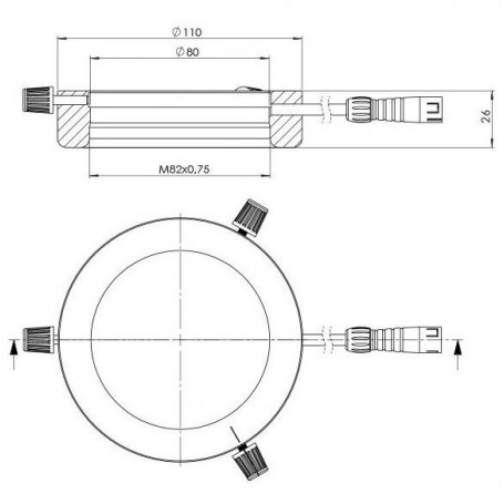 StarLight Opto-Electronics RL5-80 G, màu xanh lá cây (540 nm), Ø 80mm (58857)