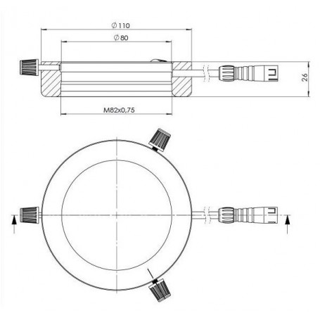 StarLight Opto-Electronics RL5-80 B, blå (470 nm), Ø 80mm (58866)