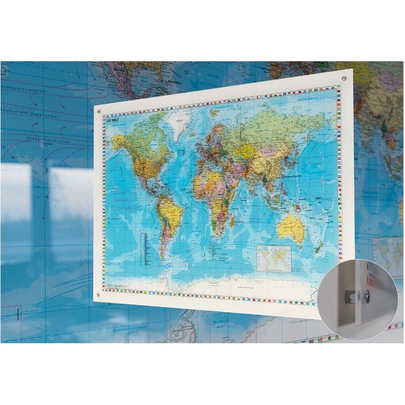 نقشه جهان استیفل روی شیشه اکریلیک (به زبان آلمانی) (46858)