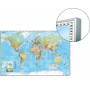Stiefel Wereldkaart op bord, om op te prikken, ook magnetisch (Engels) (48610)