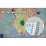 Stiefel világtérkép táblára tűzéshez, szintén mágneses (német) (48608)