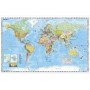 白い木製フレームと吊り紐付きのシュティーフェル壁地図（ドイツ語）（48621）
