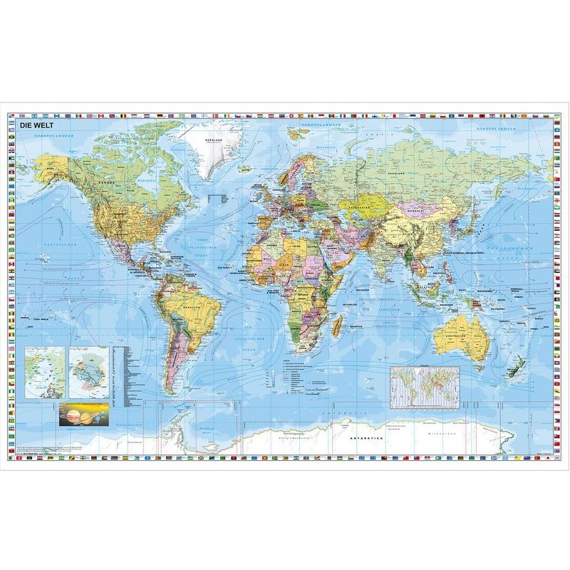 斯蒂费尔墙地图，配有白色木框和挂绳（德文）（48621）