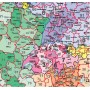 خريطة ستيفل القارية لأوروبا بالرموز البريدية (97 × 119 سم) باللغة الألمانية (73434)