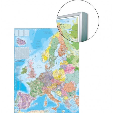 Mapa poštových smerovacích čísel Stiefel Europe na tabuli, na pripínanie do Nemecka (48611)