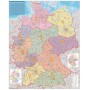 스티펠 독일 우편번호 지도 정치적 (100 cm x 140 cm) 독일어 (84070)