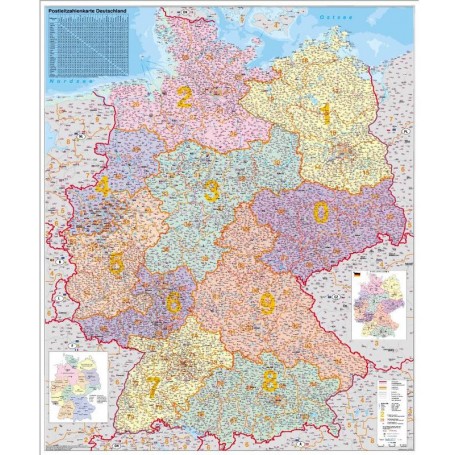 Harta codurilor poștale Stiefel pentru întreaga țară germană (74405)