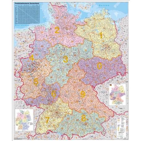 Harta codurilor poștale Stiefel pentru întreaga țară germană (74406)