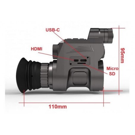 Sytong naktinio matymo prietaisas HT-66-16mm/850nm/45mm okuliaras Vokietijos leidimas (70696)