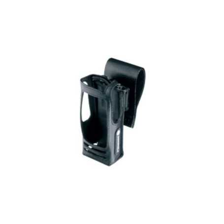 Estuche de cuero suave PMLN5017C de Motorola con presilla para cinturón giratoria de 3 pulgadas para radio con pantalla