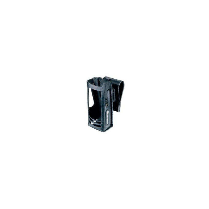 PMLN5020C Motorola Hard Leather Carry Case with 3-inch Swivel Belt Loop for Display Radio