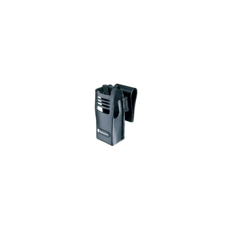 PMLN5028B Motorola Hard Leather Carry Case with 2.5-inch Swivel Belt Loop for Non-Display Radio