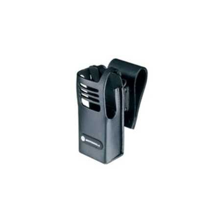 PMLN5029B Motorola Harde Leren Draagtas met 3-inch Draaibare Riemlus voor Radio Zonder Display