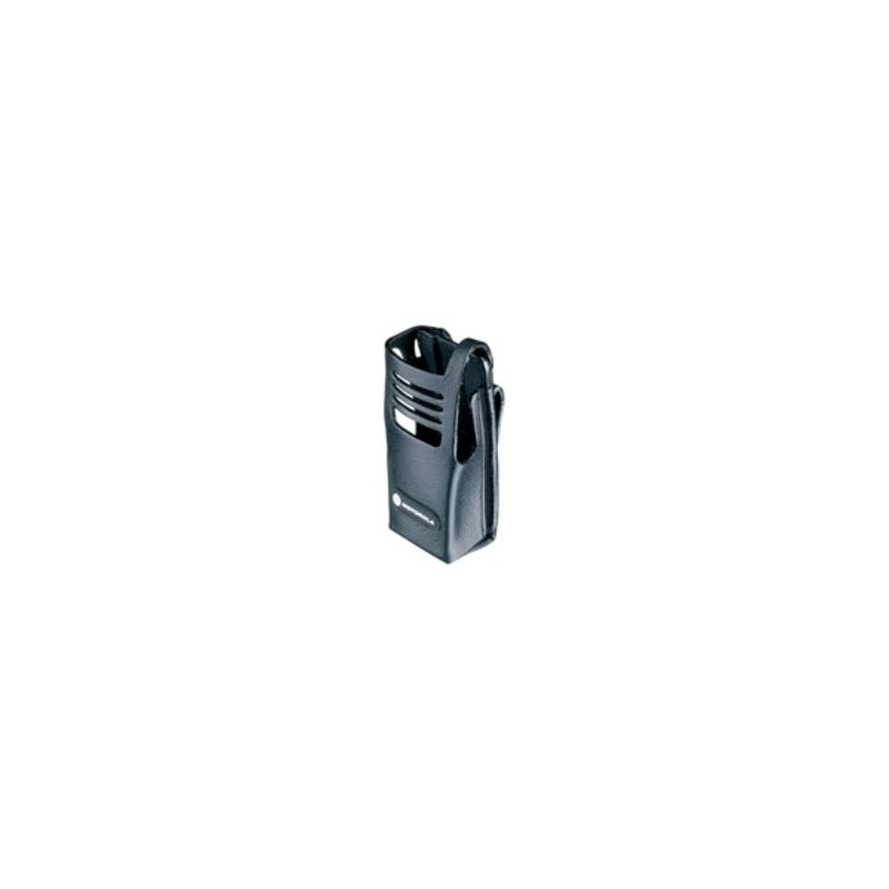 PMLN5030B Motorola Hard Leather Carry Case with 3-inch Fixed Belt Loop for Non-Display Radio