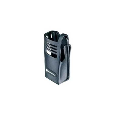 PMLN5030B Motorola Hard Leather Carry Case with 3-inch Fixed Belt Loop for Non-Display Radio