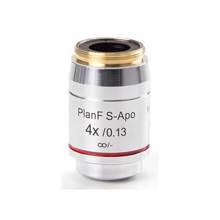 Euromex Objective DX.7304, 4x/0.13, wd16,5 mm, PLFi APO, plan, semi-apochromatic, fluarex, infinity (DelphiX) (53540)