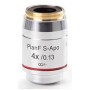 Euromex Objective DX.7304، 4x/0.13، wd16,5 مم، PLFi APO، خطة، شبه لوني، فلوركس، لا نهائي (DelphiX) (53540)
