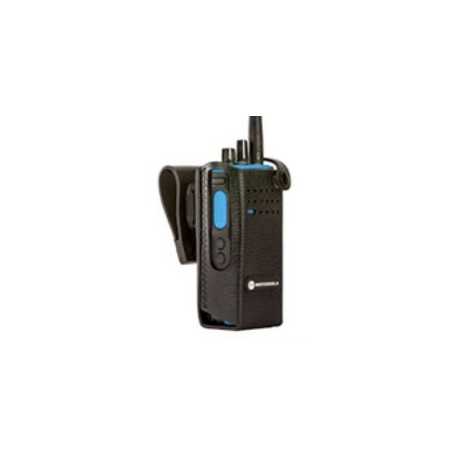 PMLN6096A Motorola Estojo de Couro Rígido com Presilha de Cinto Giratória de 2,5 polegadas para Rádio sem Display