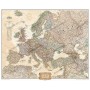 Антикварная карта Европы от National Geographic, 3 секции, английский (85655)