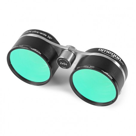 Omegon 2x54 binoculars for star field observation + 2 Pro UHC filter M56 (84093)