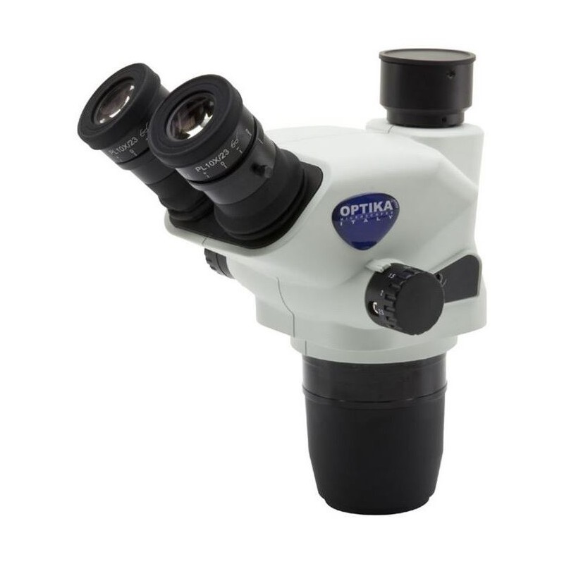 ראש זום סטריאו Optika SZO-T, טרינו, 6.7x-45x, w.d. 110 מ"מ, Ø 23 מ"מ, עצירה בלחיצה (61882)