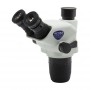 Tête de zoom stéréo Optika SZO-T, trinoculaire, 6.7x-45x, w.d. 110 mm, Ø 23mm, arrêt par clic (61882)