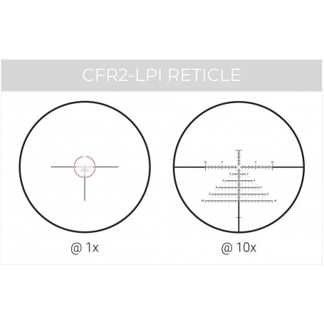Maven RS.6 1-10x28 FFP CFR2-LPI MIL Mira telescópica preta (RS6CFR-BB)