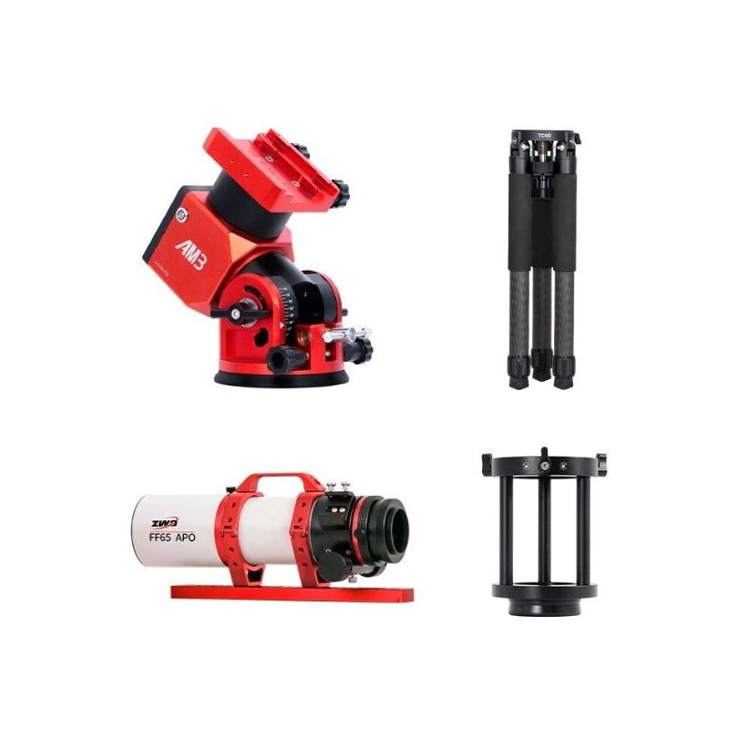 Τηλεσκόπιο ZWO FF65 AP 65/416 Πενταπλό με AM3 και Τρίποδα & Βάσεις από Άνθρακα (84333)