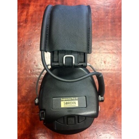 Sordin Supreme Pro-X مشکی (75302-X/L-02-G-S) - محافظ شنوایی الکترونیکی با گوشی‌های ژله‌ای
