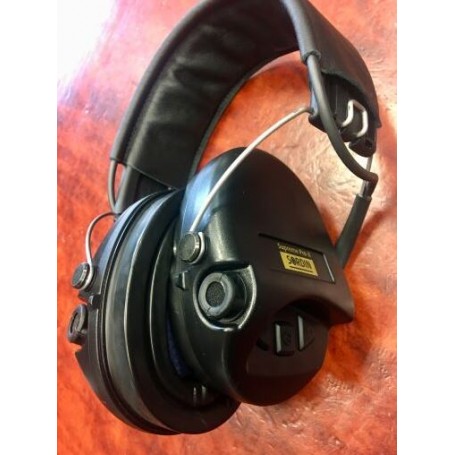 Sordin Supreme Pro-X สีดำ (75302-X/L-02-G-S) - ที่ครอบหูป้องกันเสียงแบบอิเล็กทรอนิกส์พร้อมเจลสำหรับปิดหู